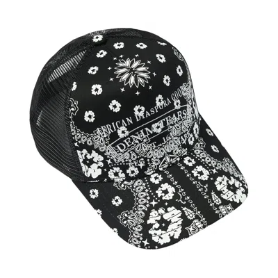 Pre-owned Denim Tears Cotton Wreath Paisley Adg Stamp Cap 'black' | Men's Size Onesize