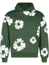 Denim Tears Cotton Wreath-print Hoodie In Green