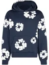 Denim Tears Cotton Wreath-print Sweatshirt In Blue