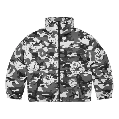 Denim Tears Cotton Wreath Puffer Jacket 'white Camo' In Multi