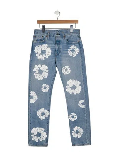 Pre-owned Denim Tears Cotton Wreath Skinny Jeans In Blue