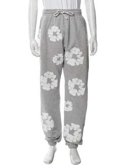 Pre-owned Denim Tears Cotton Wreath Sweatpants Floral Print Lounge Set In Gray