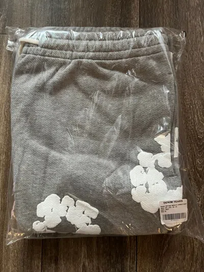 Pre-owned Denim Tears Cotton Wreath Sweatpants Grey Small Authentic