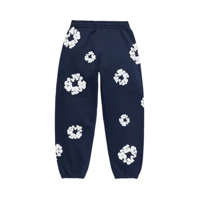 Pre-owned Denim Tears Cotton Wreath Sweatpants 'navy' | Blue | Men's Size L