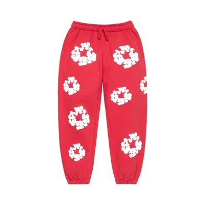 Pre-owned Denim Tears Cotton Wreath Sweatpants 'red' | Men's Size Xxl