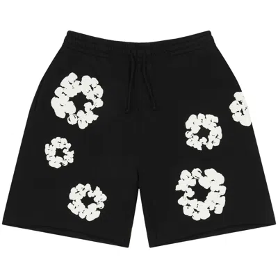 Pre-owned Denim Tears Cotton Wreath Sweatshorts 'black' | Men's Size L