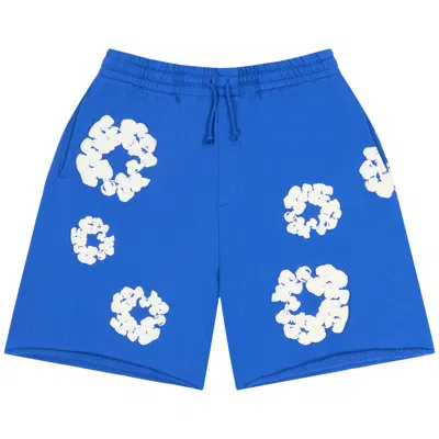 Pre-owned Denim Tears Cotton Wreath Sweatshorts 'blue' | Men's Size Xxl