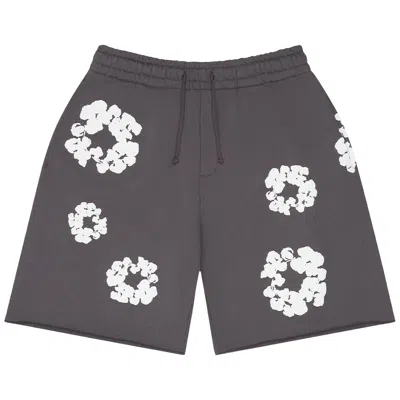 Pre-owned Denim Tears Cotton Wreath Sweatshorts 'charcoal' | Grey | Men's Size S In Gray