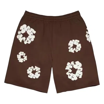 Pre-owned Denim Tears Cotton Wreath Sweatshorts 'dark Brown' | Men's Size L