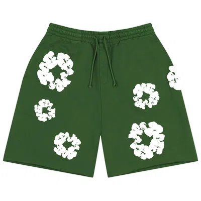 Pre-owned Denim Tears Cotton Wreath Sweatshorts 'green' | Men's Size Xl