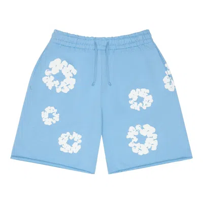 Pre-owned Denim Tears Cotton Wreath Sweatshorts 'light Blue' | Men's Size S
