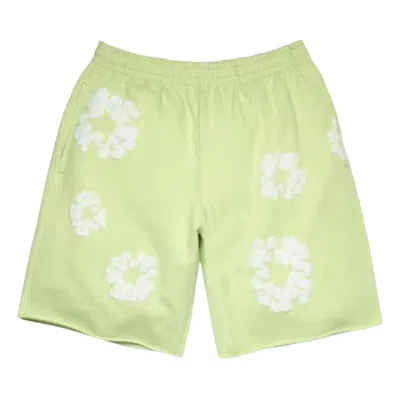 Pre-owned Denim Tears Cotton Wreath Sweatshorts 'mint' | Green | Men's Size M