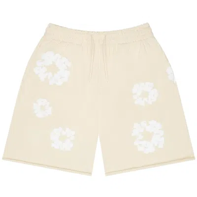 Pre-owned Denim Tears Cotton Wreath Sweatshorts 'oatmeal' | Cream | Men's Size Xxl In White