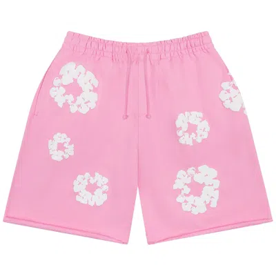 Pre-owned Denim Tears Cotton Wreath Sweatshorts 'pink' | Men's Size L