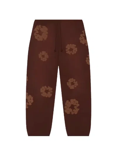Denim Tears Cotton Wreath Track Pants In Animal Print