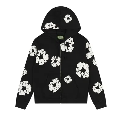 Pre-owned Denim Tears Cotton Wreath Zip Hoodie 'black' | Men's Size Xxl