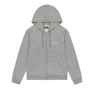 Pre-owned Denim Tears Court Lines Zip Hoodie 'grey' | Men's Size M In Gray