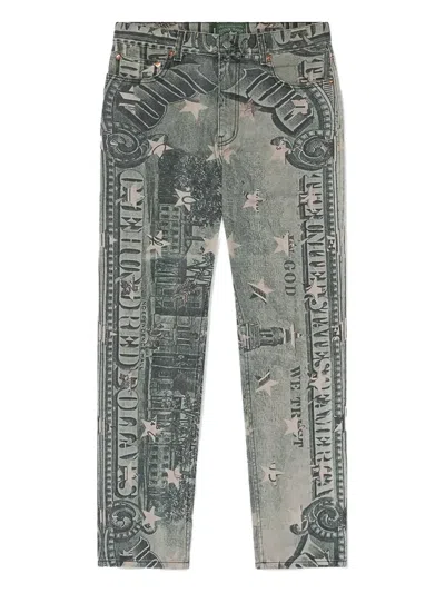 Denim Tears C.r.e.a.m Printed Jeans In Multi