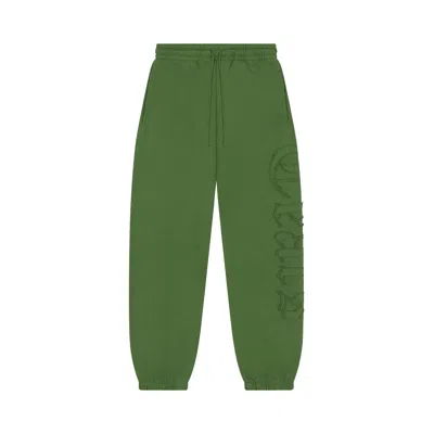 Pre-owned Denim Tears Cut Out Sweatpants 'cactus' | Green | Men's Size L