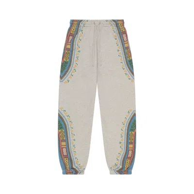 Pre-owned Denim Tears Dashiki Trompe L'oeil Sweatpants 'grey' | Men's Size L