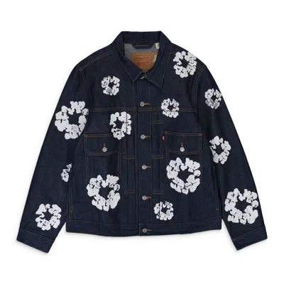Denim Tears Denim 2 All Over Wreath Jacket In Black