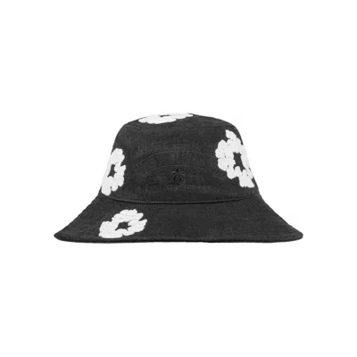 Pre-owned Denim Tears Denim Cotton Wreath Bucket Hat 'washed Black' | Men's Size L/xl