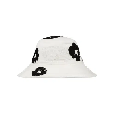 Pre-owned Denim Tears Denim Cotton Wreath Bucket Hat 'white' | Men's Size L/xl