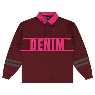 Pre-owned Denim Tears Denim Sport Rugby 'red' | Men's Size L