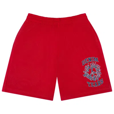 Pre-owned Denim Tears Denim University Mesh Shorts 'red' | Men's Size Xl