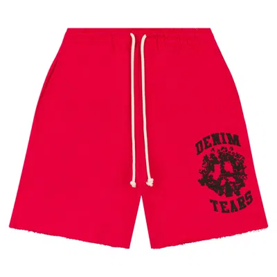 Pre-owned Denim Tears Denim University Sweat Shorts 'red' | Men's Size Xl