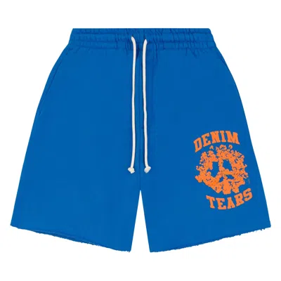 Pre-owned Denim Tears Denim University Sweat Shorts 'royal Blue' | Men's Size L