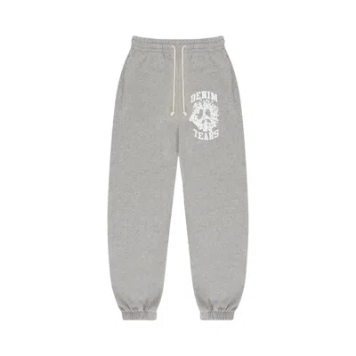 Pre-owned Denim Tears Denim University Sweatpants 'grey/white' | Men's Size M In Gray