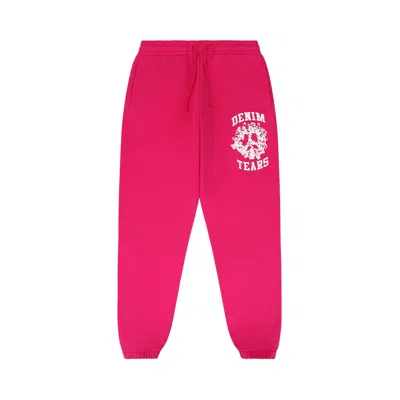 Pre-owned Denim Tears Denim University Sweatpants 'pink/white' | Men's Size S