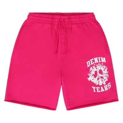 Pre-owned Denim Tears Denim University Sweatshorts 'pink/white' | Men's Size Xl