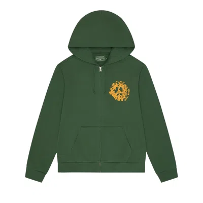 Pre-owned Denim Tears Denim University Zip Hoodie 'green' | Men's Size Xl