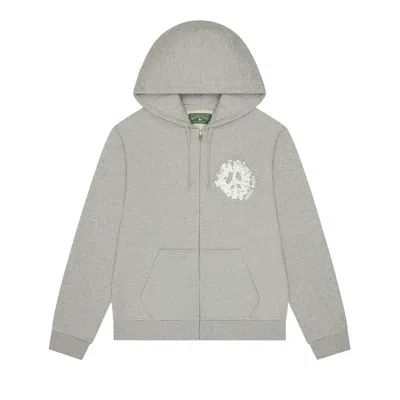 Pre-owned Denim Tears Denim University Zip Hoodie 'grey' | Men's Size Xs In Gray