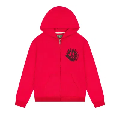Pre-owned Denim Tears Denim University Zip Hoodie 'red' | Men's Size L