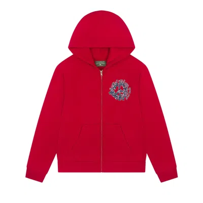Pre-owned Denim Tears Denim University Zip Hoodie 'red' | Men's Size Xl