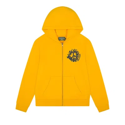 Pre-owned Denim Tears Denim University Zip Hoodie 'yellow' | Men's Size L