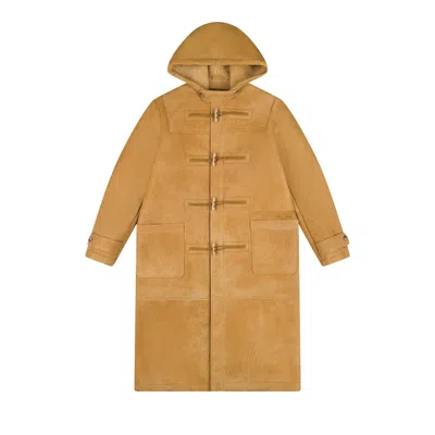 Pre-owned Denim Tears Derry Shearling Duffle Coat 'camel' | Tan | Men's Size S