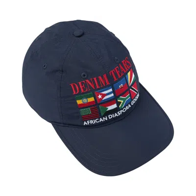 Pre-owned Denim Tears Diaspora Flags Cap 'navy' | Blue | Men's Size Onesize