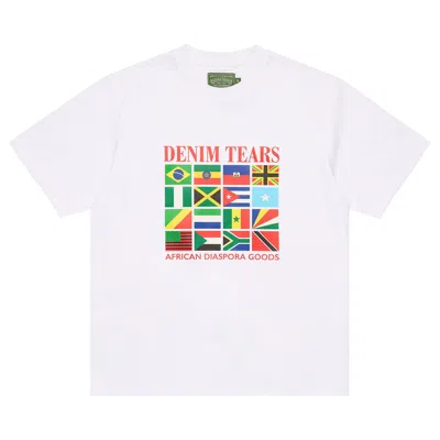 Pre-owned Denim Tears Diaspora Flags Tee 'white' | Men's Size Xxl