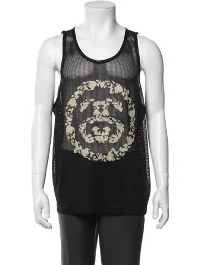Pre-owned Denim Tears Double S Wreath Gym Tank Graphic Print T-shirt W/ Tags In Black