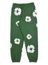 Denim Tears Drawstring Floral-print Track Pants In Green