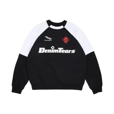 Pre-owned Denim Tears Dt Sport Color Blocked Crewneck 'black' | Men's Size Xl