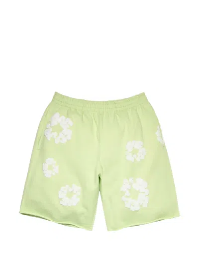 Denim Tears Elastic-waistband Shorts In Green