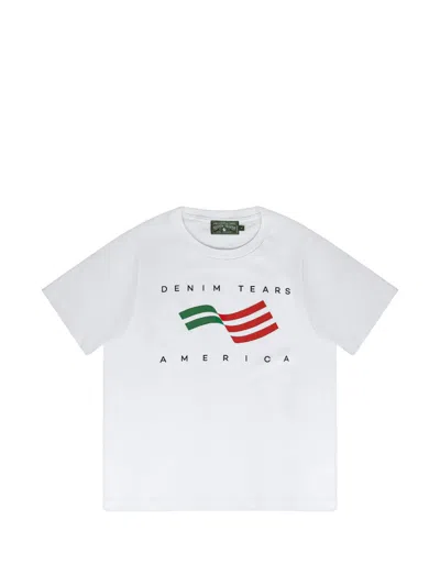 Denim Tears Ellis Graphic-print T-shirt In White