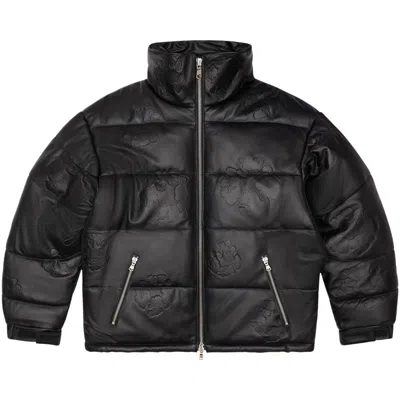 Pre-owned Denim Tears Embossed Leather Wreath Puffer 'black' | Men's Size S