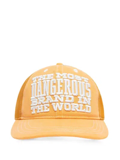 Denim Tears Embroidered Baseball Cap In Yellow