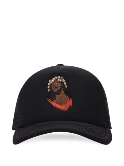 Denim Tears Black Crown Made Of Cotton Trucker Hat In Brown